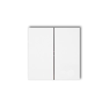 Klawisze podwójne do łączników DECO, ICON, MINI komplet dwóch sztuk Karlik seria prod. uzupełniające 25DKL-2 kolor biały mat