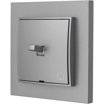 Włącznik dzwonkowy styl usa karlik mini kolor srebrny