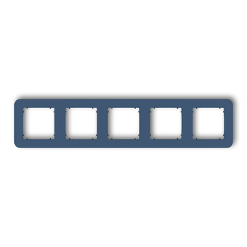 Ramka uniwersalna pięciokrotna zaokrąglona z tworzywa Karlik seria MINI 64MRTZ-5 kolor navy blue