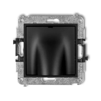 Mechanizm wypustu kablowego Karlik seria ICON 12IWPK kolor czarny mat