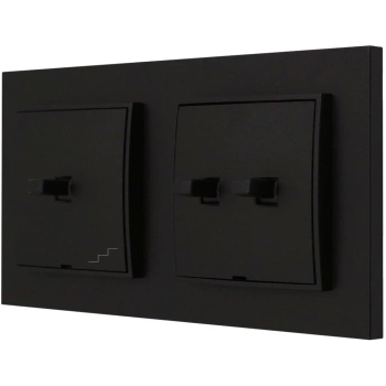 Włącznik światła podwójny i schodowy usa kolor czarny mat