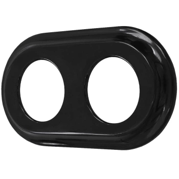 Ramka podwójna okrągła do wyłączników i gniazd 'Retro ceramic' - czarna TG-RC-002RB