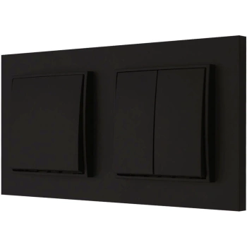 Włącznik światła pojedynczy i podwójny kolor czarny mat