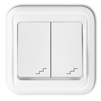 Łącznik podwójny schodowy Karlik seria LIZA WPT-7 kolor biały