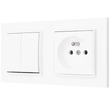 Włącznik i gniazdko bezpieczne dla dzieci kolor biały 6