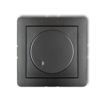 Mechanizm elektronicznego regulatora oświetlenia przyciskowo-obrotowego do lamp LED Karlik seria DECO 11DRO-2 kolor grafitowy