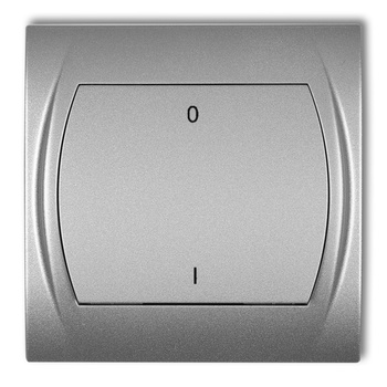 Łącznik dwubiegunowy Karlik seria LOGO 7LWP-9 kolor srebrny metalik