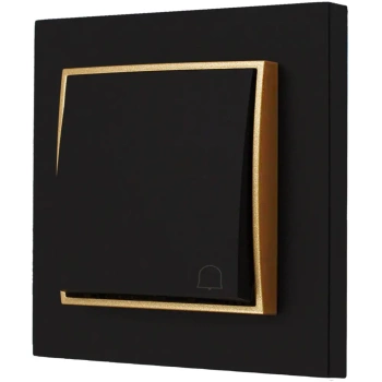 Włącznik dzwonkowy z ramką karlik mini kolor czarny mat/złoty