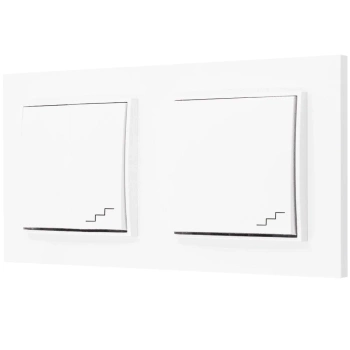 Włącznik światła Dwa schodowe kolor biały