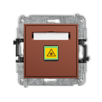 Mechanizm gniazda światłowodowego/optycznego pojedynczego Karlik seria ICON 63IGOP-1 kolor terakota