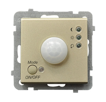 Elektroniczny czujnik ruchu seria SONATA kolor Szampański złoty symbol ŁP-16R/m/39