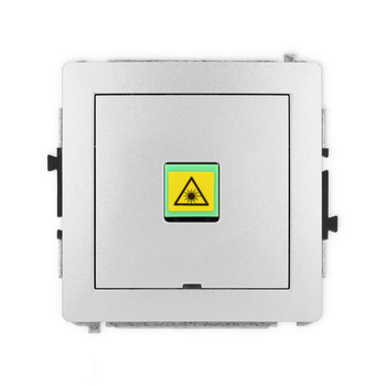 Mechanizm gniazda światłowodowego/optycznego pojedynczego, bez pola opisowego Karlik seria DECO 7DGOPBO-1 kolor srebrny metalik