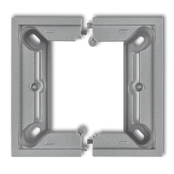 Puszka natynkowa pojedyncza, składana DECO, MINI Karlik seria DECO / MINI 7DPU-1 kolor srebrny metalik