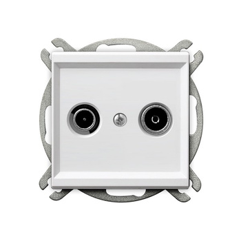 Gniazdo RTV zakończeniowe seria SONATA kolor Biały symbol GPA-10RPZ/m/00