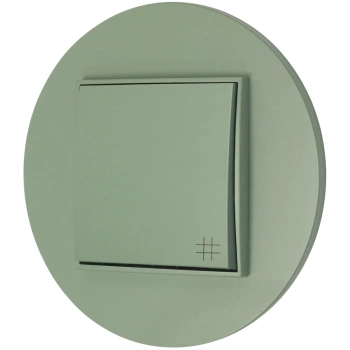 Włącznik krzyżowy z ramką okrągłą seria MINI kolor szałwiowy