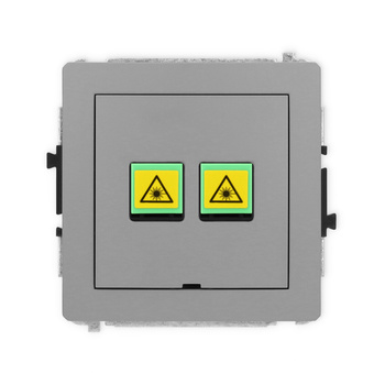 Mechanizm gniazda światłowodowego/optycznego podwójnego, bez pola opisowego Karlik seria DECO 27DGOPBO-2 kolor szary mat