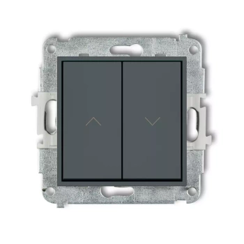 Mechanizm łącznika zwiernego żaluzjowego Karlik seria ICON 28IWP-8 kolor grafitowy mat