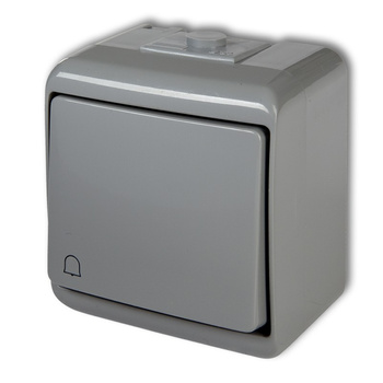 Łącznik zwierny dzwonek podświetlany Karlik seria JUNIOR 10WHE-4L kolor popielaty