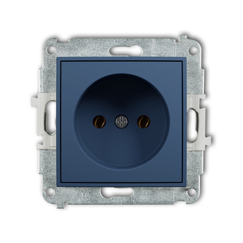 Mechanizm gniazda pojedynczego bez uziemienia 2P bez przesłon torów prądowych Karlik seria ICON 64IGP-1 kolor navy blue