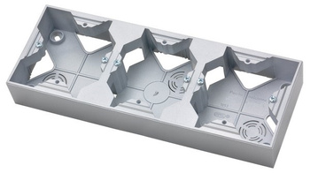 Puszka instalacyjna potrójna seria ARIA kolor Srebro symbol PNP-3U/18