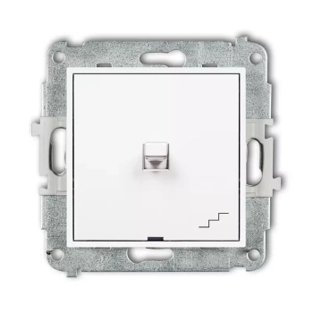 Mechanizm łącznika schodowego w stylu amerykańskim Karlik seria ICON 25IWPUS-3 kolor biały mat