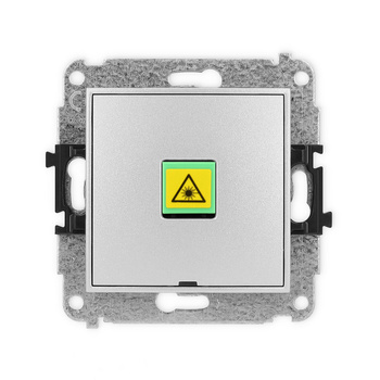 Mechanizm gniazda światłowodowego/optycznego pojedynczego, bez pola opisowego Karlik seria ICON 7IGOPBO-1 kolor srebrny metalik