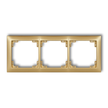 Ramka uniwersalna potrójna z tworzywa DECO Soft Karlik seria DECO 29DRSO-3 kolor złoty