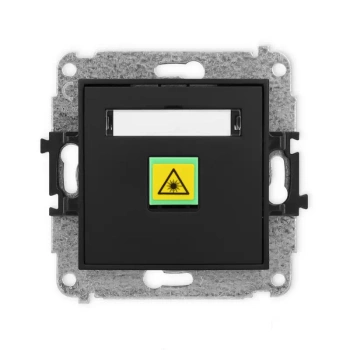 Mechanizm gniazda światłowodowego/optycznego pojedynczego Karlik seria MINI 12MGOP-1 kolor czarny mat