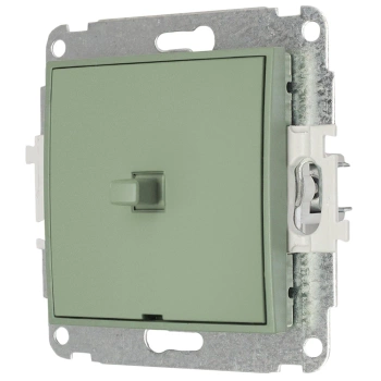 Mechanizm łącznika schodowego w stylu amerykańskim bez piktogramu Karlik seria MINI 61MWPUS-3.1 kolor szałwiowy