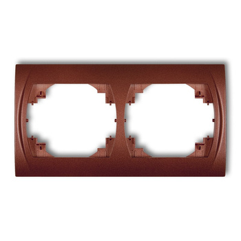 Ramka pozioma podwójna Karlik seria LOGO 9LRH-2 kolor brązowy metalik