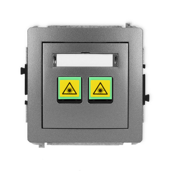 Mechanizm gniazda światłowodowego/optycznego podwójnego Karlik seria DECO 11DGOP-2 kolor grafitowy