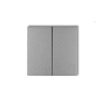 Klawisze podwójne do łączników DECO, ICON, MINI, FLEXI, komplet dwóch sztuk Karlik seria prod. uzupełniające 7DKL-2 kolor srebrny metalik