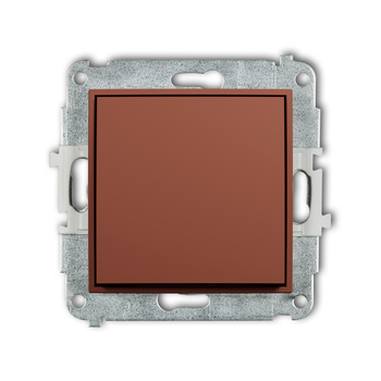 Mechanizm łącznika krzyżowego bez piktogramu Karlik seria ICON 63IWP-6.1 kolor terakota