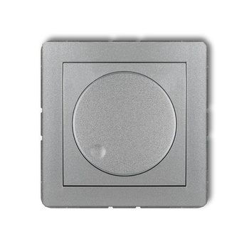 Mechanizm elektronicznego regulatora oświetlenia przyciskowo-obrotowego do lamp LED Karlik seria DECO 7DRO-2 kolor srebrny metalik