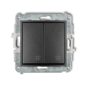 Mechanizm łącznika podwójnego krzyżowego Karlik seria ICON 11IWP-66 kolor grafitowy