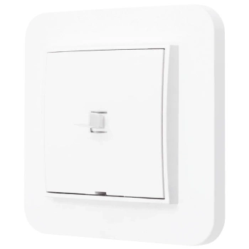 Włącznik pojedynczy w stylu USA ramka zaokrąglona seria Mini kolor biały