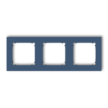 Ramka uniwersalna potrójna kwadratowa z tworzywa Karlik seria MINI 64MR-3 kolor navy blue
