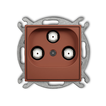 Mechanizm gniazda multimedialnego 3F DATA Vectra Karlik seria ICON 63IGMV kolor terakota