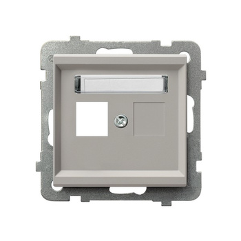 Obudowa gniazda pojedynczego typu Keystone prosta seria SONATA kolor Kaszmir symbol GPK-1R/p/82