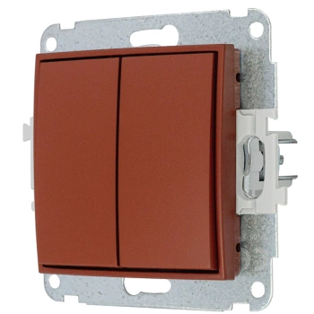 Mechanizm łącznika świecznikowego Karlik seria MINI 63MWP-2 kolor terakota