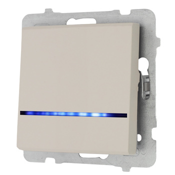 Ospel Sonata Łącznik kontrolny z podświetleniem niebieskim Kolor kaszmir ŁP-12RS/m/82