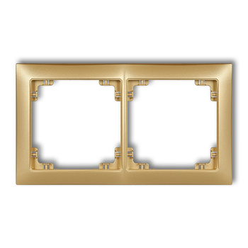 Ramka uniwersalna podwójna z tworzywa DECO Soft Karlik seria DECO 29DRSO-2 kolor złoty
