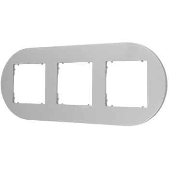 Ramka uniwersalna potrójna okrągła z tworzywa Karlik seria MINI 7MRTO-3 kolor srebrny metalik