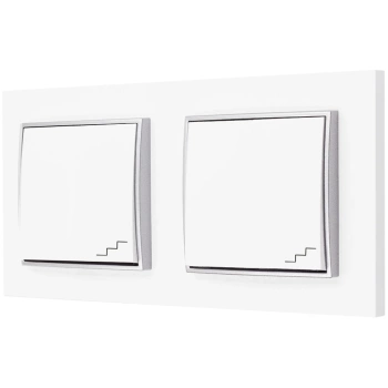 Włącznik światła Dwa schodowe kolor biały/srebrny