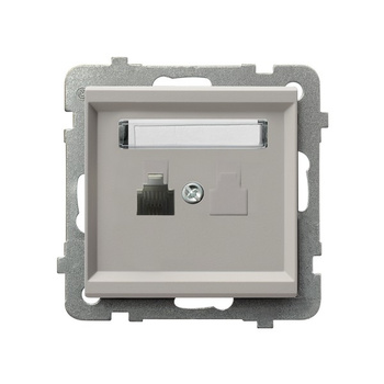 Gniazdo telefoniczne pojedyncze seria SONATA kolor Kaszmir symbol GPT-1R/m/82