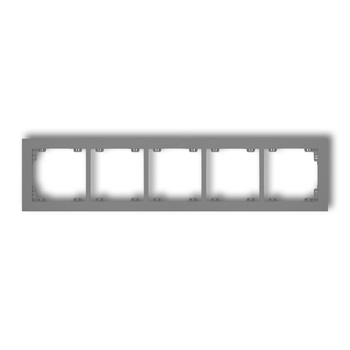 Ramka uniwersalna pięciokrotna z tworzywa Karlik seria DECO 27DR-5 kolor szary mat