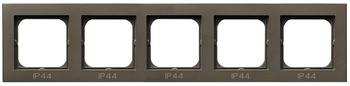 Ramka pięciokrotna do łączników IP-44 seria SONATA kolor Czekoladowy metalik symbol RH-5R/40
