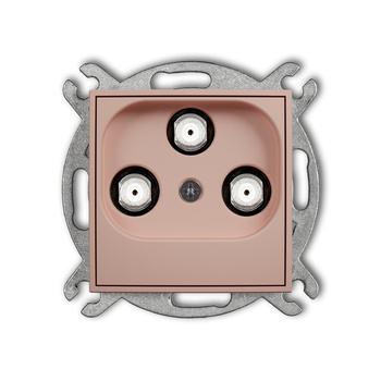 Mechanizm gniazda multimedialnego 3F DATA Vectra Karlik seria ICON 62IGMV kolor łososiowy