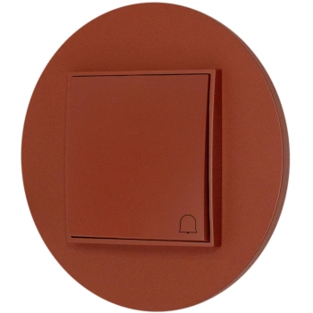 Włącznik dzwonkowy z ramką okrągłą seria MINI kolor terakota