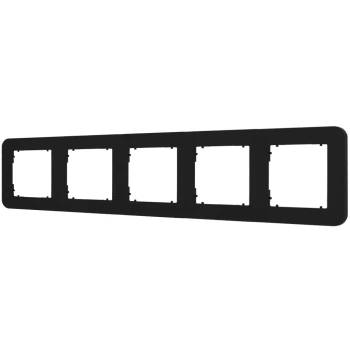 Ramka uniwersalna pięciokrotna zaokrąglona z tworzywa Karlik seria MINI 12MRTZ-5 kolor czarny mat